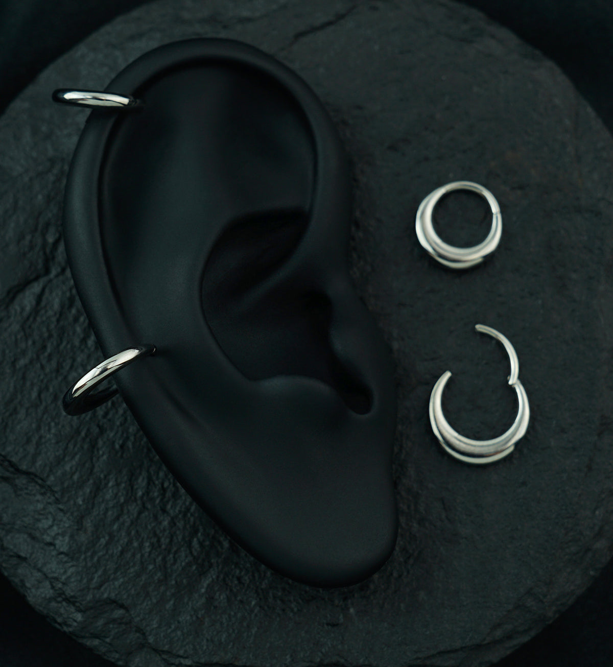 Broad Dome Titanium Hinged Segment Ring