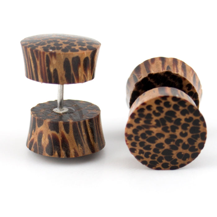 Coconut Wood Fake Gauges Plugs