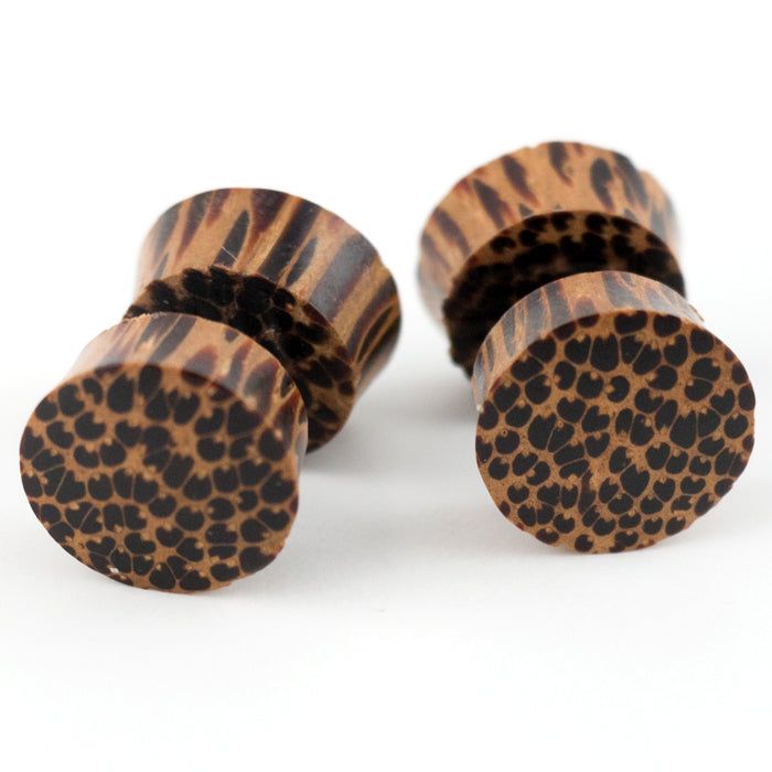 Coconut Wood Fake Gauges Plugs