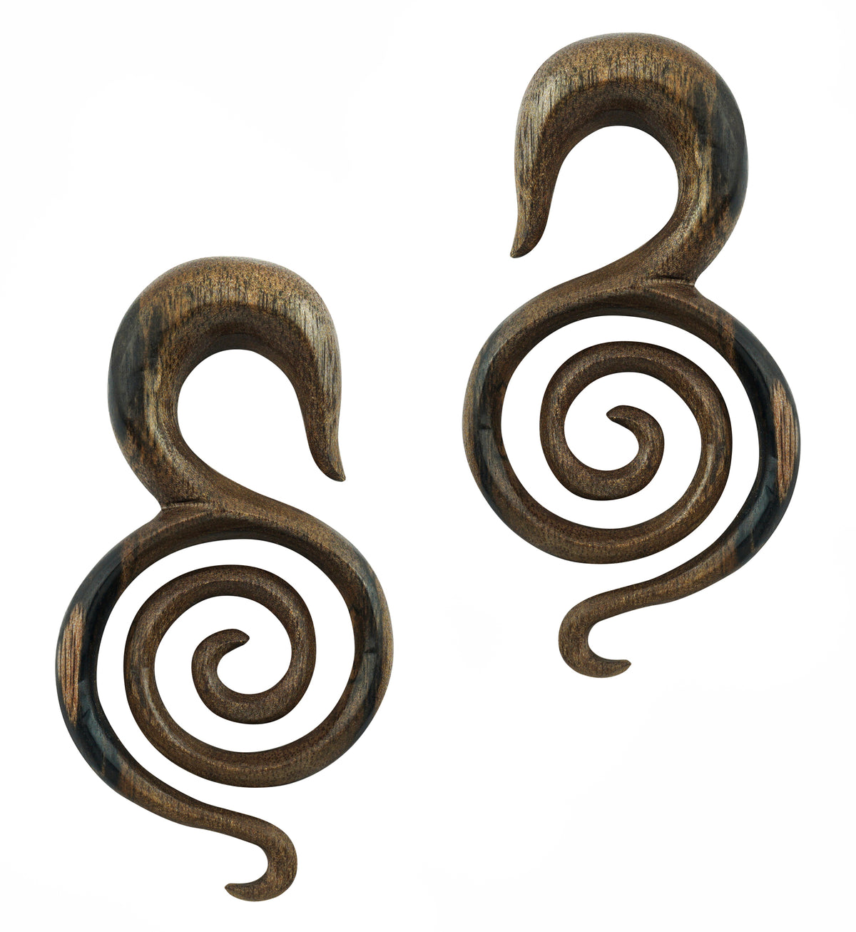 Coil Spiral Areng Wood Hangers