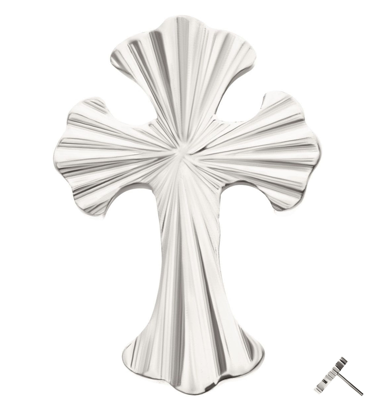 Corrugated Cross Threadless Titanium Top