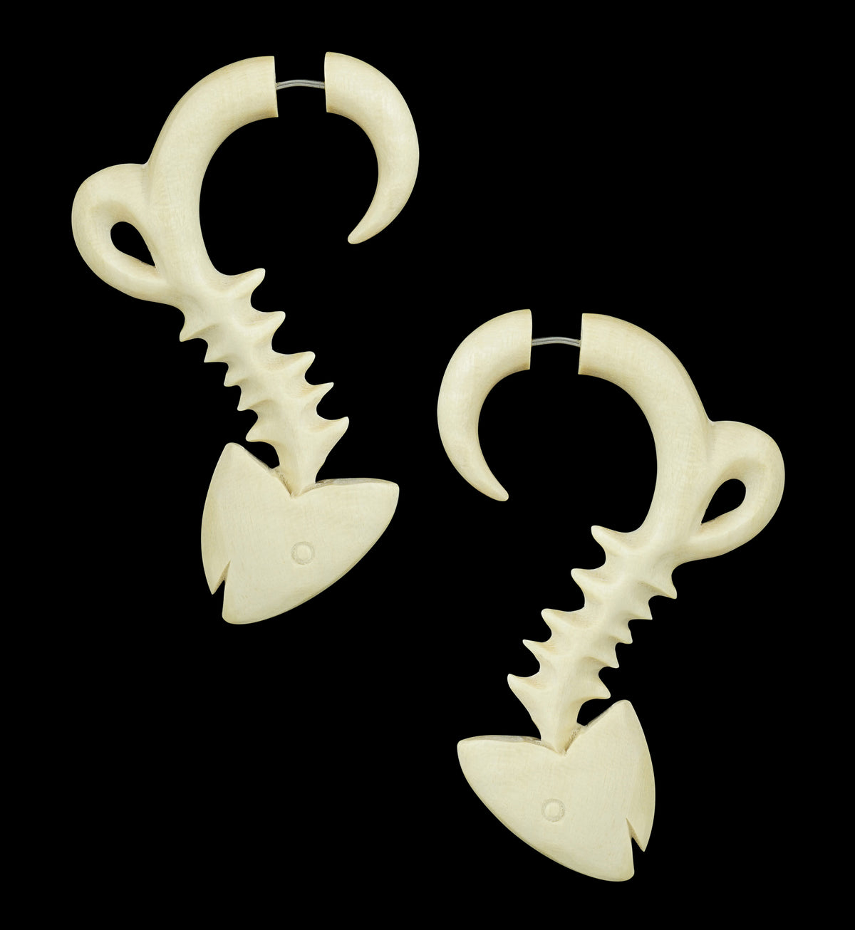 Crocodile Wooden Fish Bone Hangers