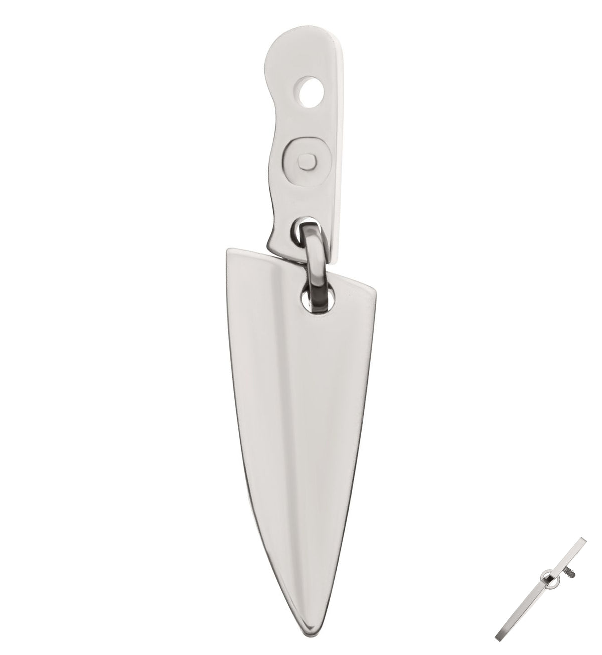 Dangle Blade Titanium Internally Threaded Top