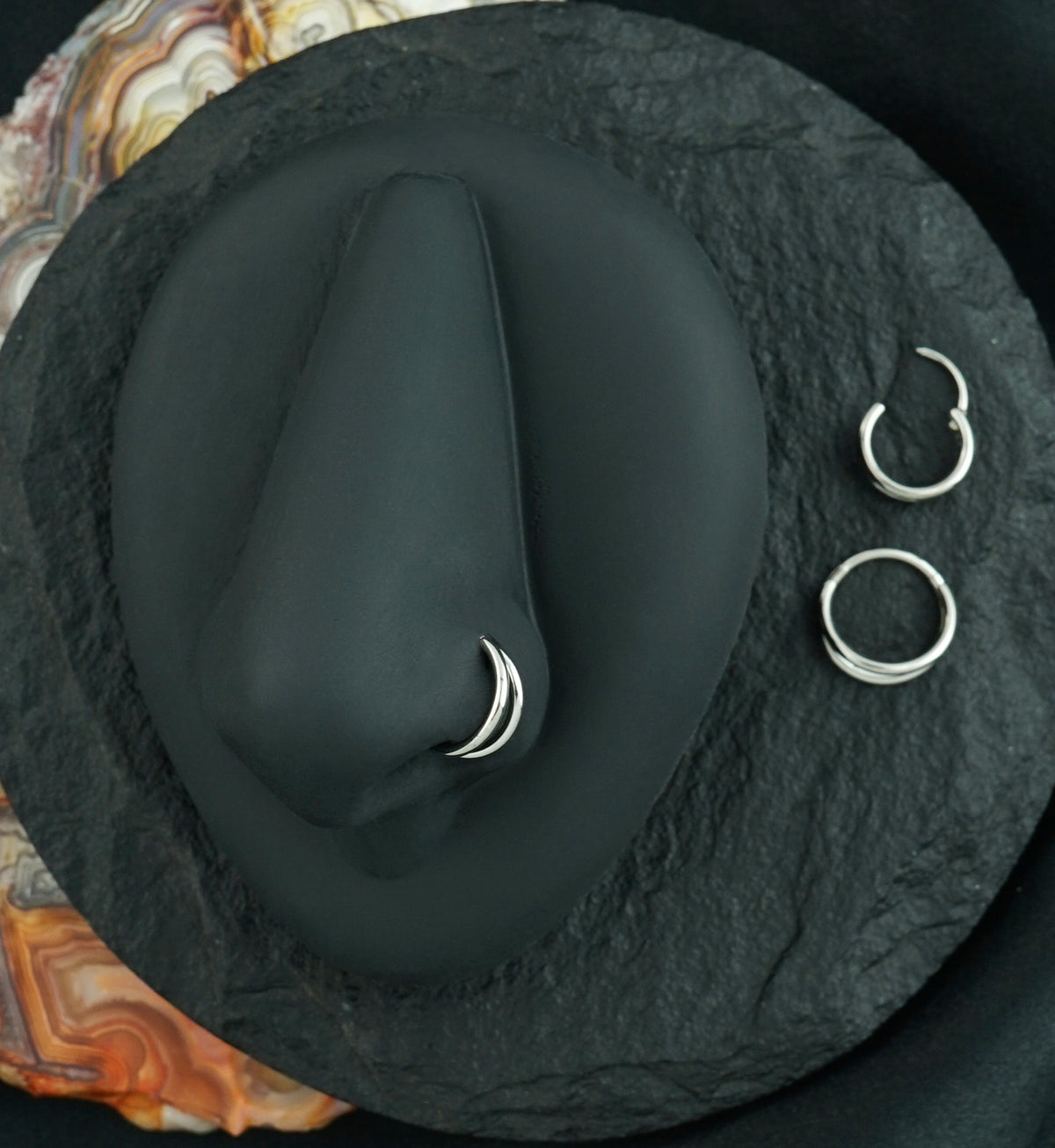 Double Bar Stainless Steel Hinged Segment Ring