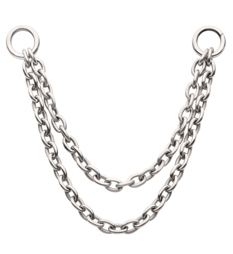Dual Rolo Titanium Connector Chain