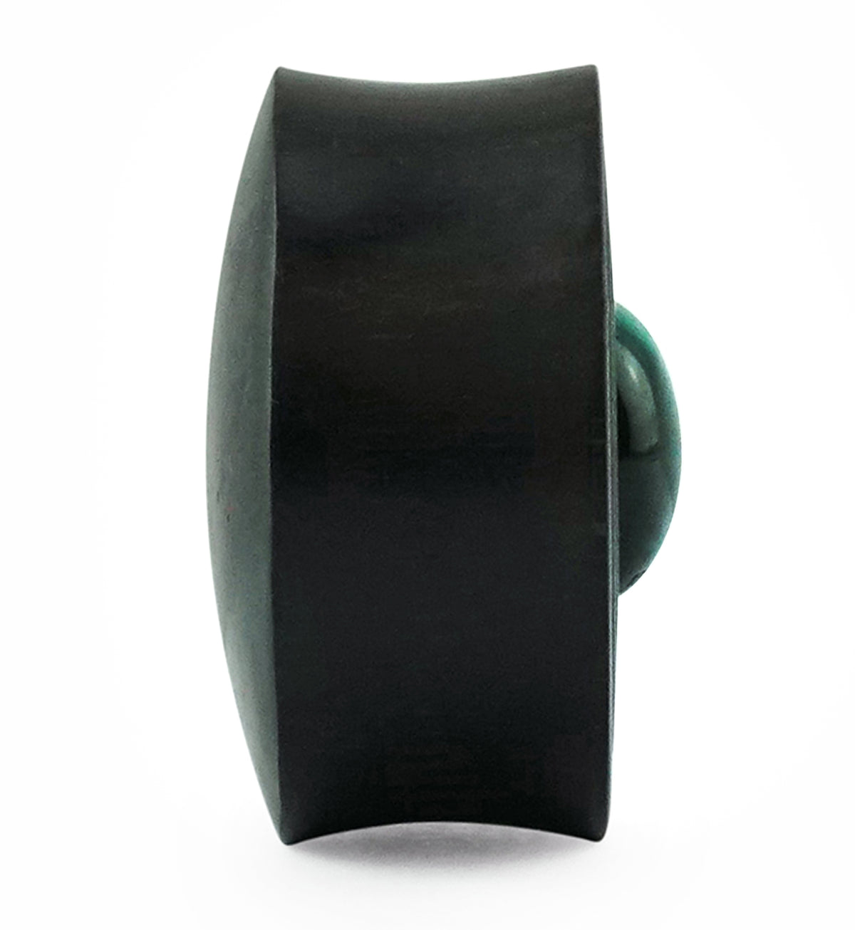 Ecliptic Green Tiger Eye Stone Areng Wood Double Flare Plugs