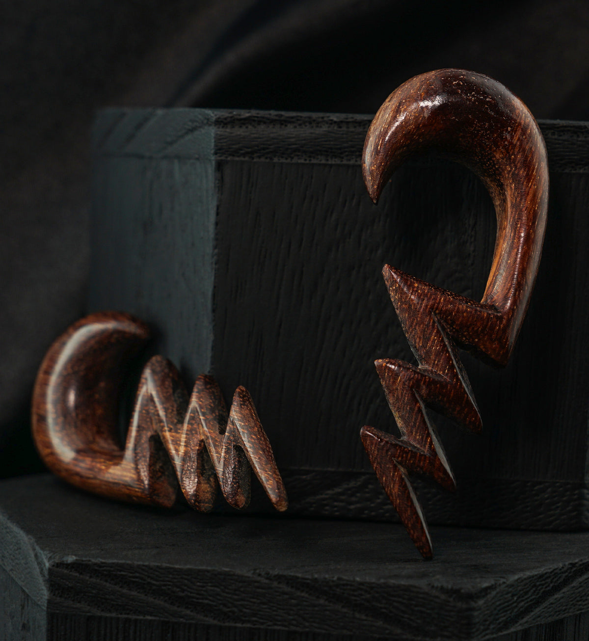 Electric Dark Tamarind Wooden Spiral Hangers