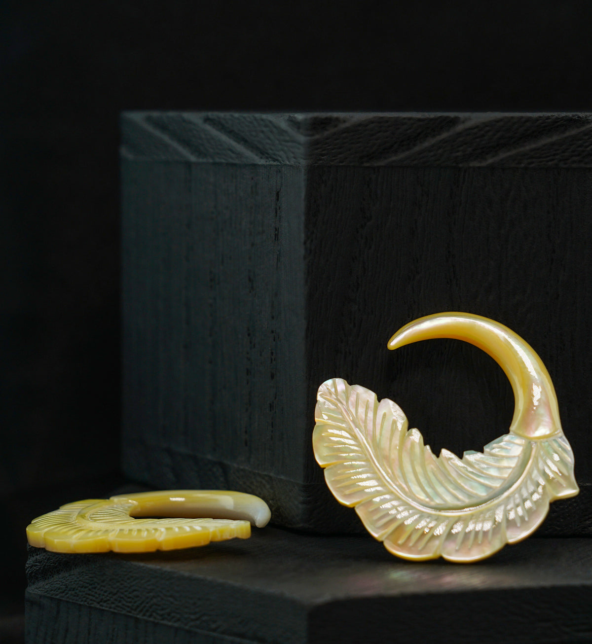 Feather Mother of Pearl Hangers
