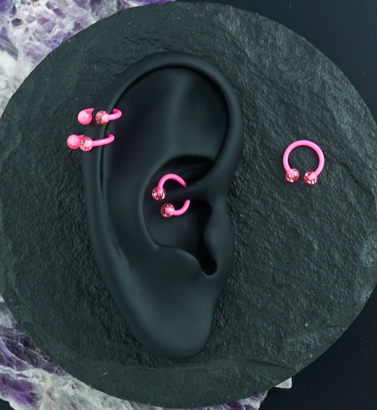 Glitter Pink Bioflex Circular Barbell