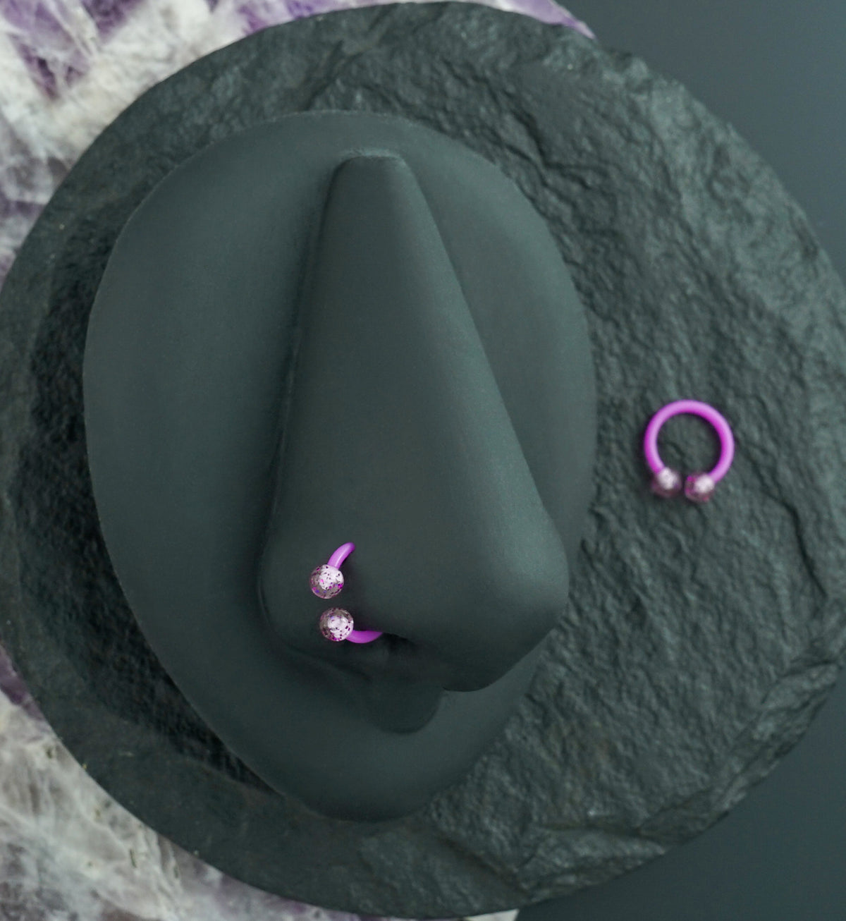 Glitter Purple Bioflex Circular Barbell