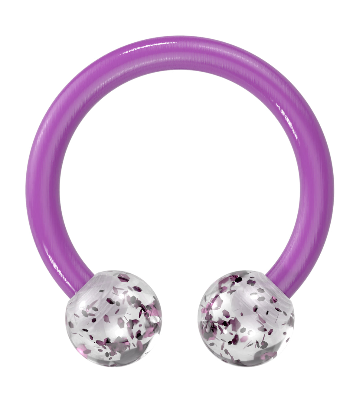 Glitter Purple Bioflex Circular Barbell