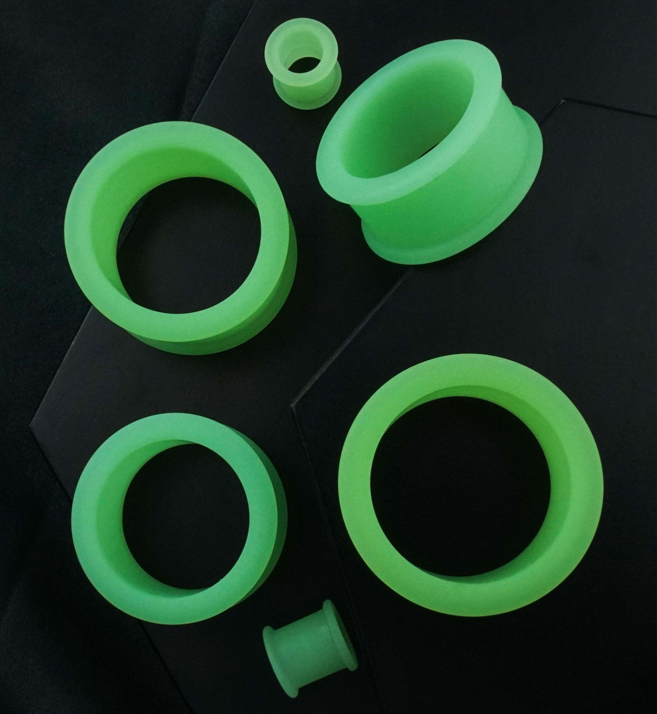 Glow In The Dark Green Silicone Tunnels