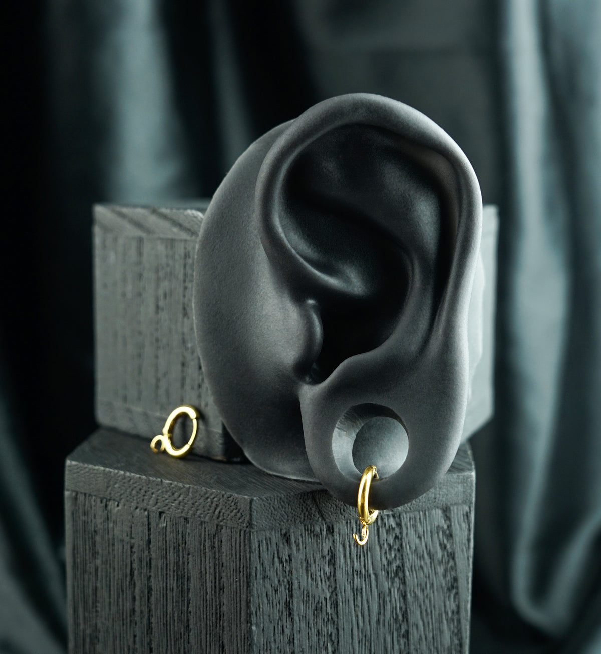 Gold PVD Custom Stainless Steel Hinged Hoop Huggie Earrings