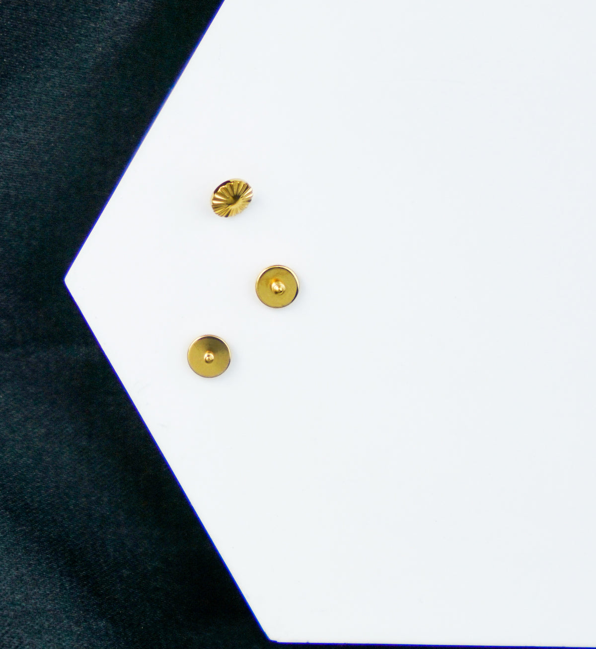 Gold PVD Mini Score Disk Internally Threaded Top