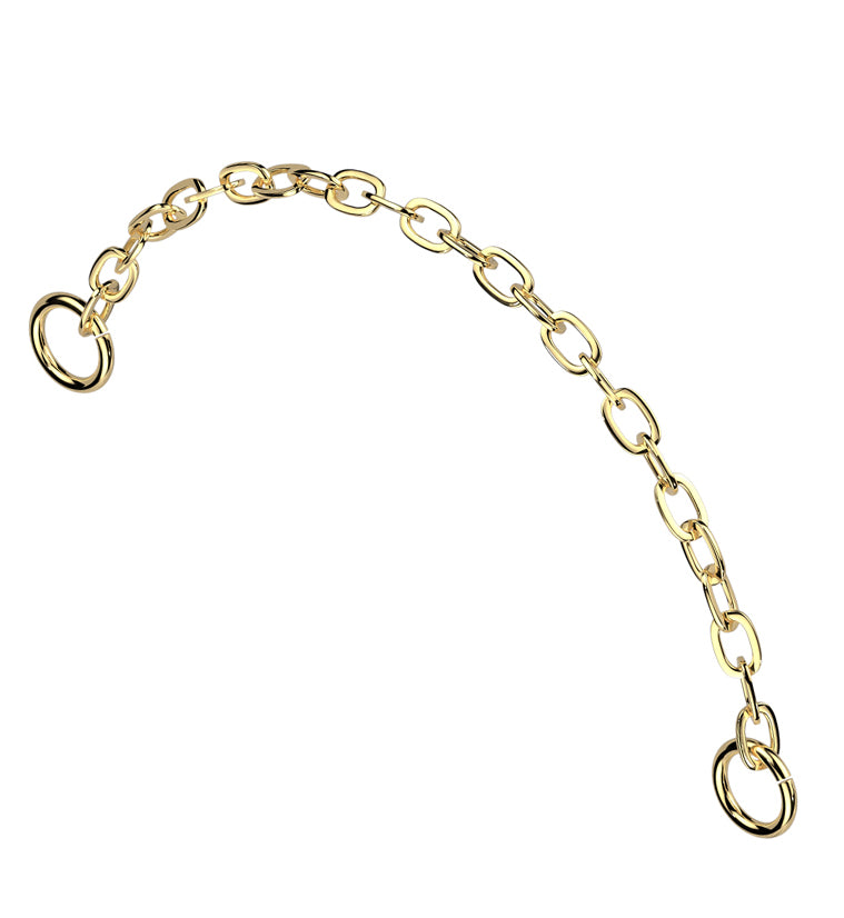 Gold PVD Rolo Titanium Connector Chain