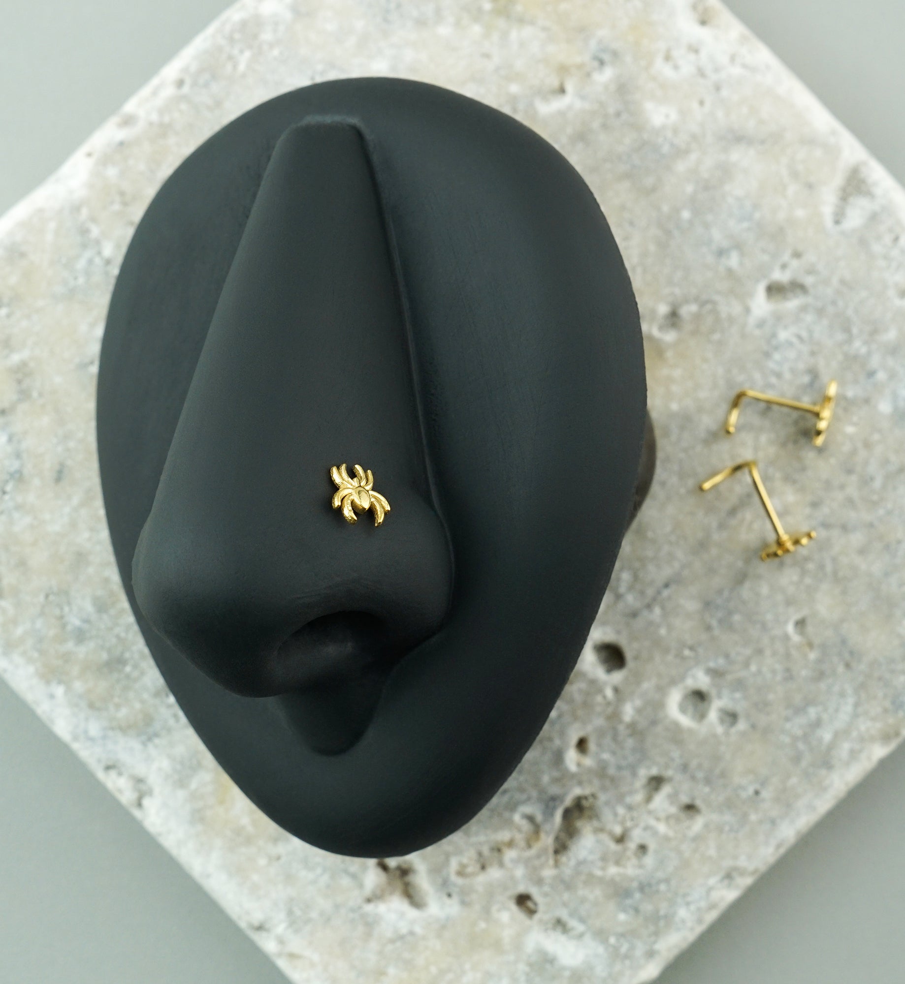 Gold PVD Spider Stainless Steel Nose Screw