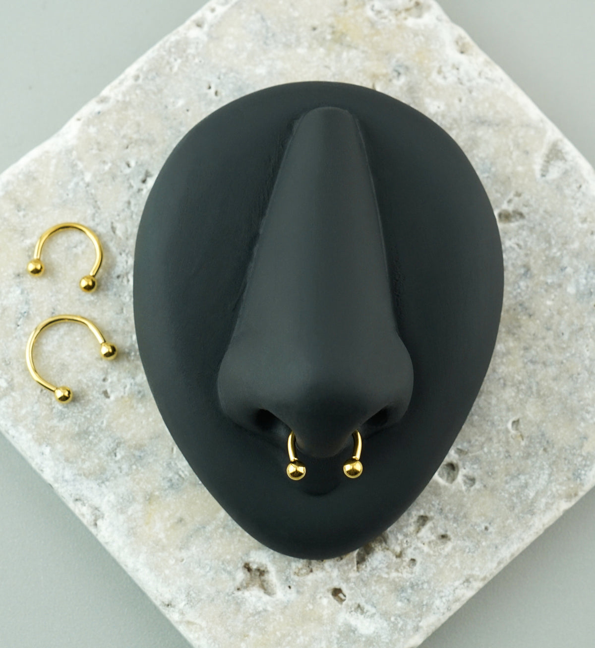 Gold PVD Titanium Threadless Circular Barbell
