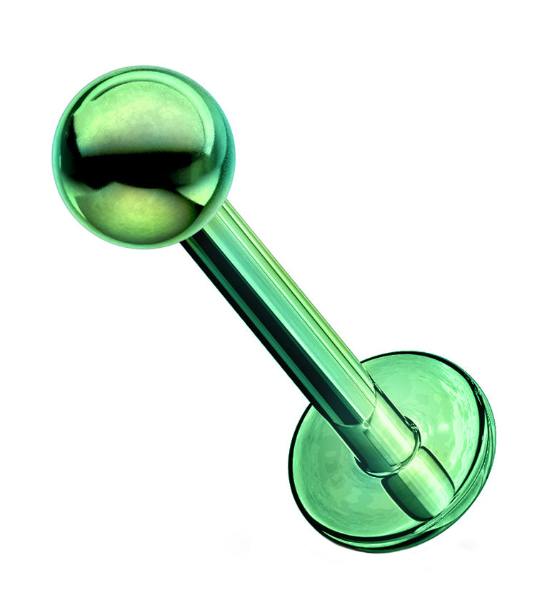 Green PVD Plated Labret Post