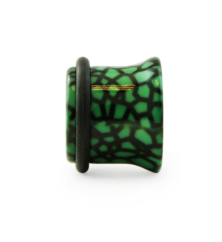 Green Dragon Veins Acrylic Plugs