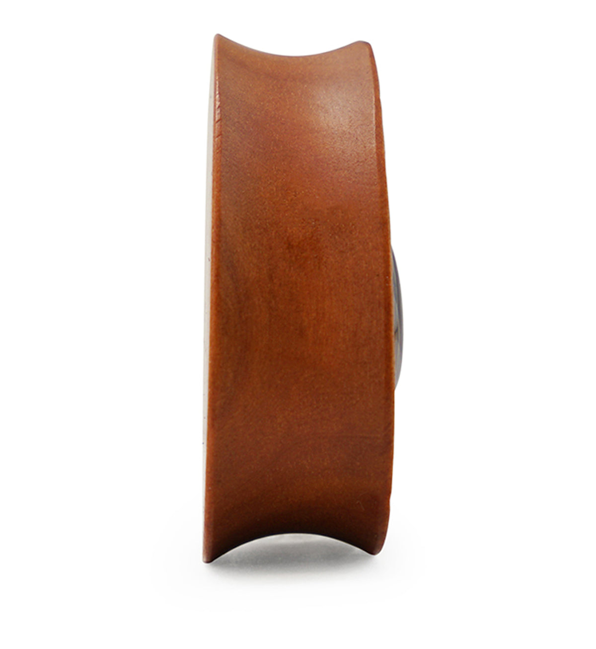 Hammered Saba Wood Teardrop Plugs with Teardrop Agate Stone Inlay