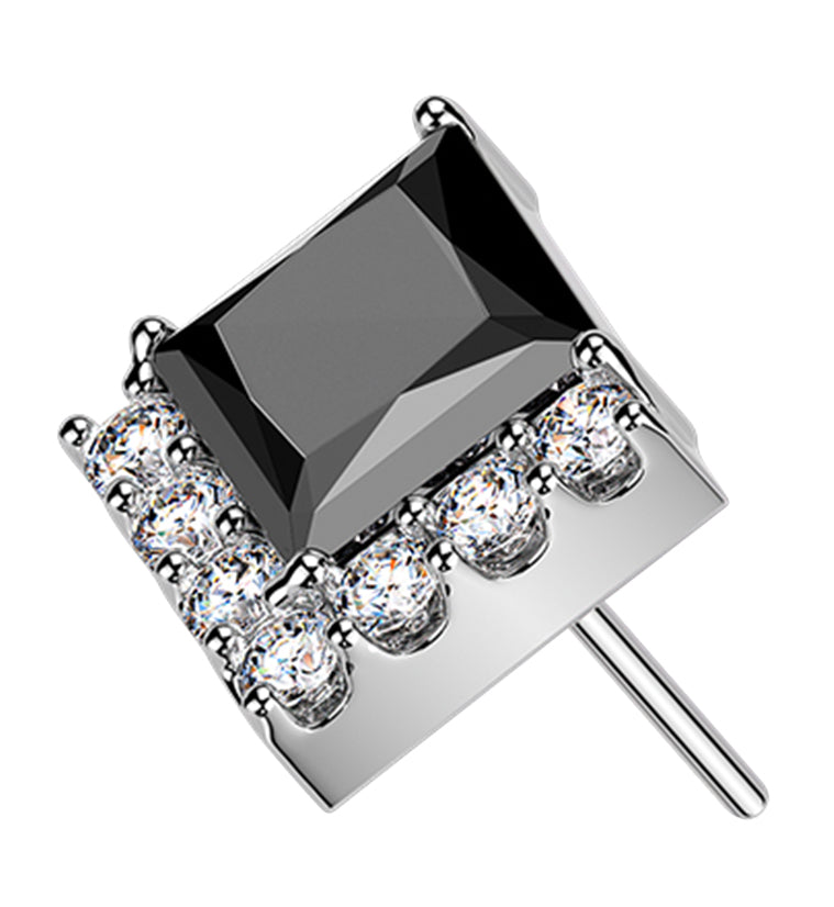 Highpoint Black CZ Titanium Threadless Top