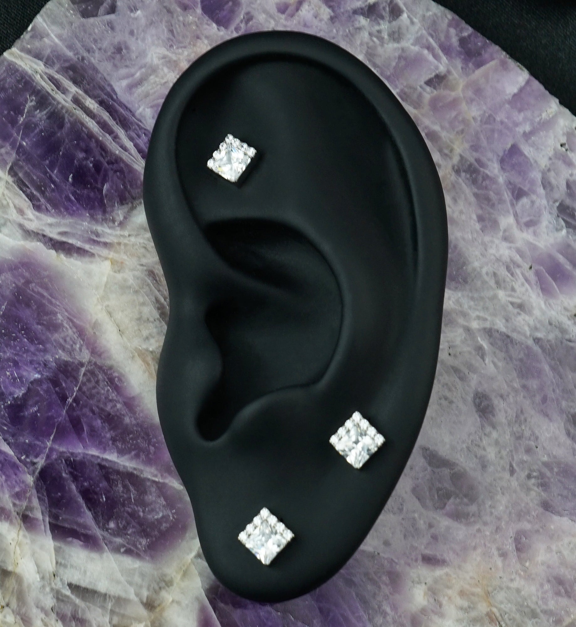 Highpoint Clear CZ Titanium Threadless Top