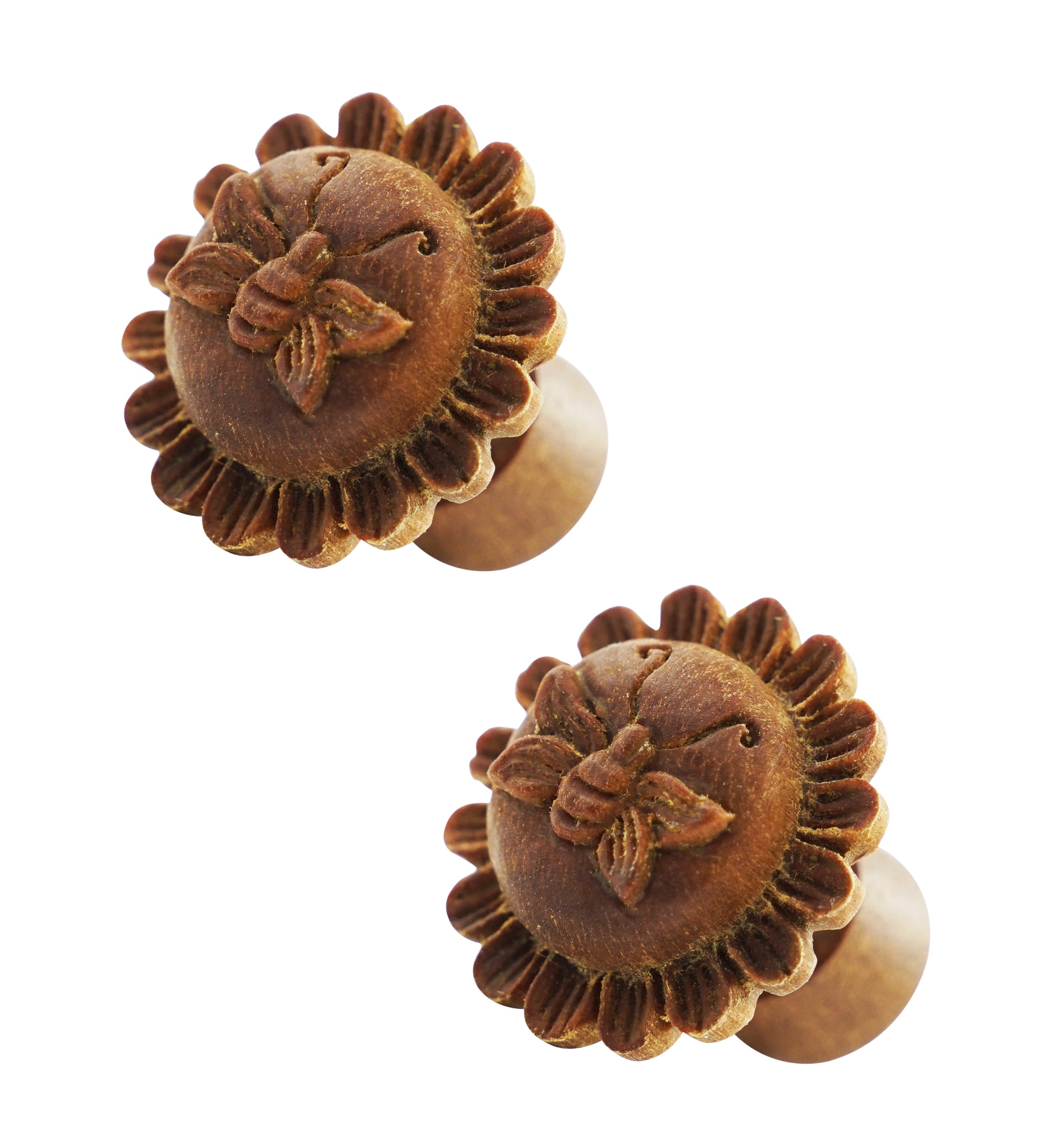 Honey Bee Wooden Fake Gauges Earrings