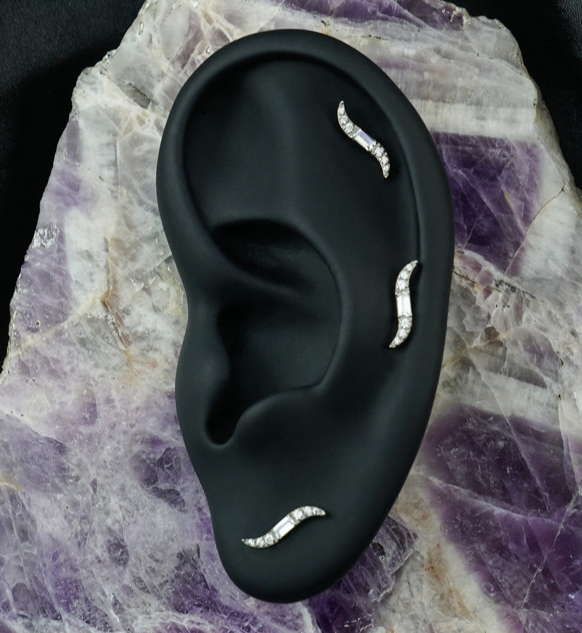 Integral Clear CZ Titanium Threadless Top