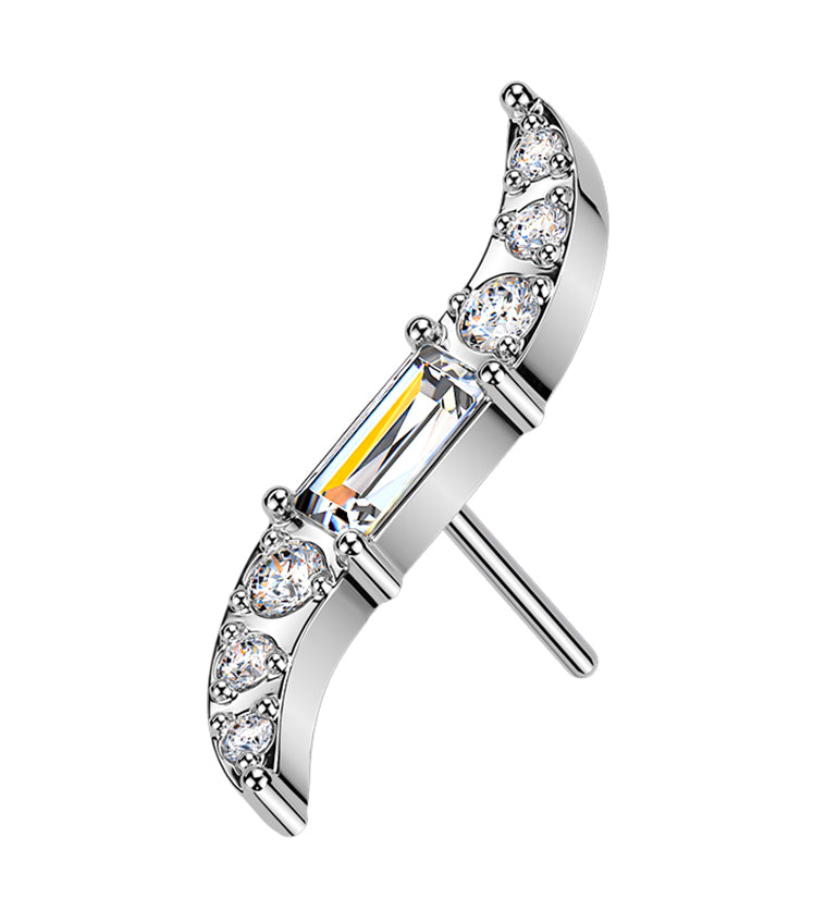 Integral Clear CZ Titanium Threadless Top