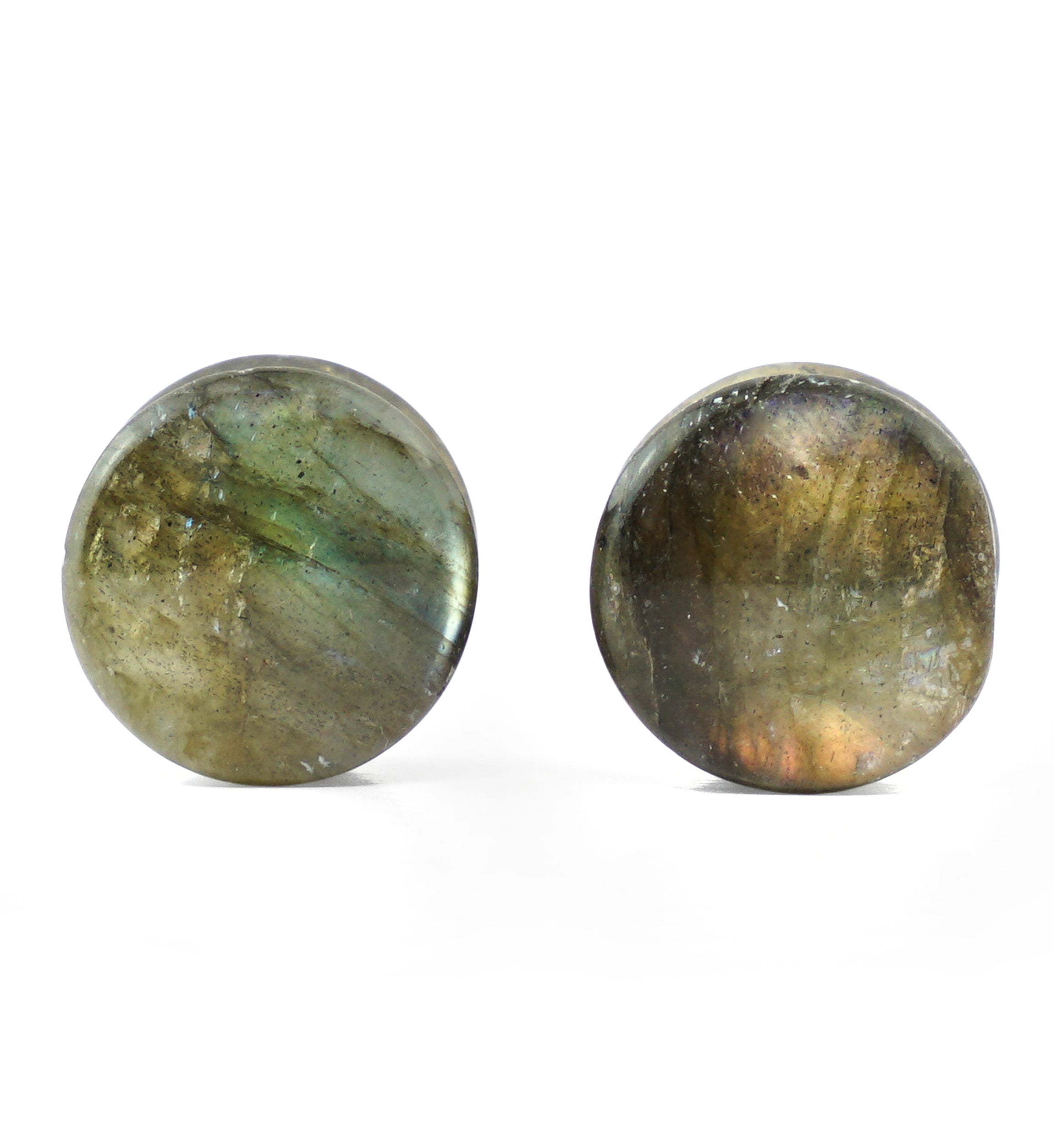 Labradorite Stone Plugs (00G - 10mm) Version 1