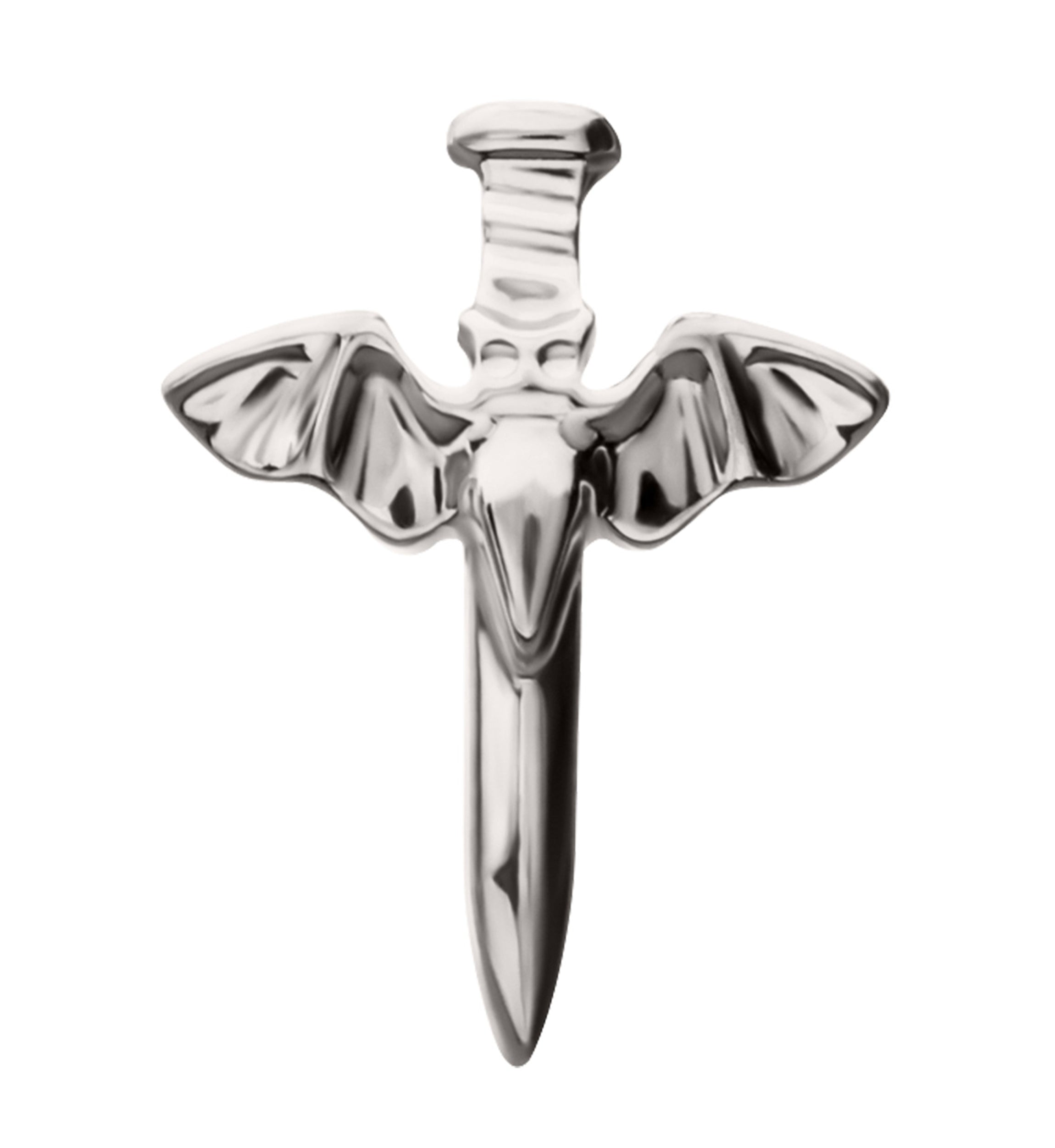 Mini Flying Bat Dagger Titanium Threadless Top