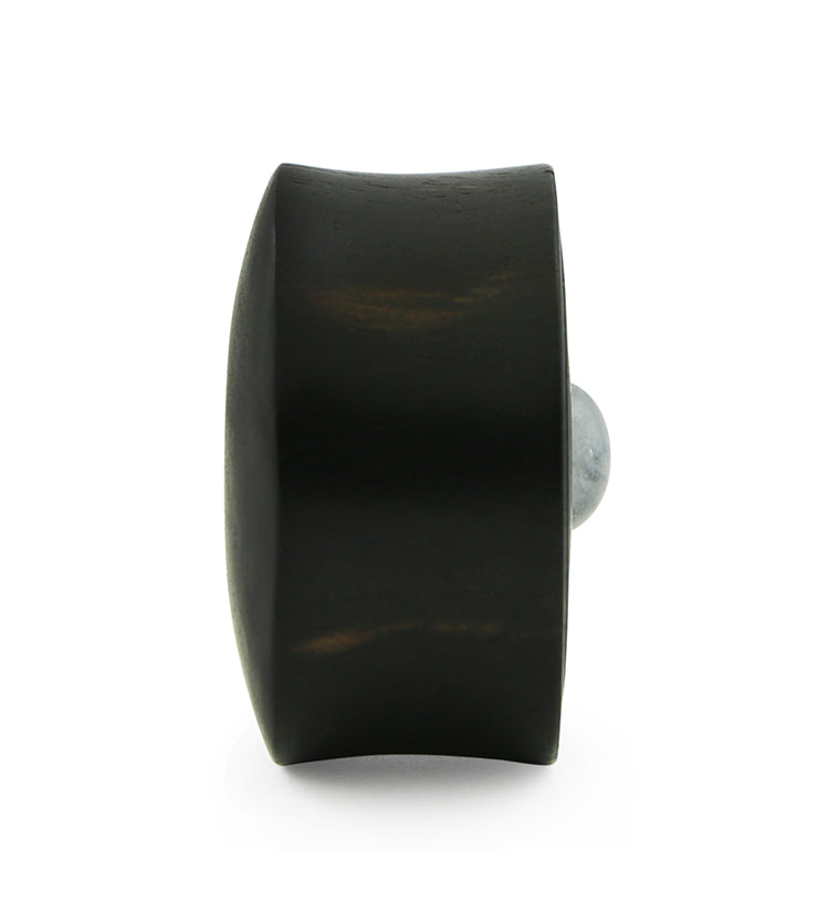 Ecliptic Areng Wood Plugs With Grade AA Moonstone Inlay