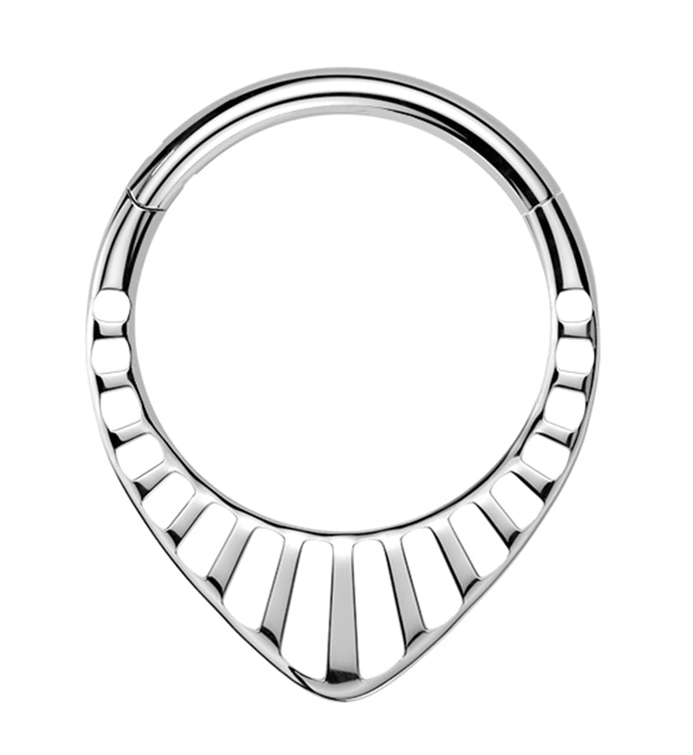 Point Grill Titanium Hinged Segment Ring