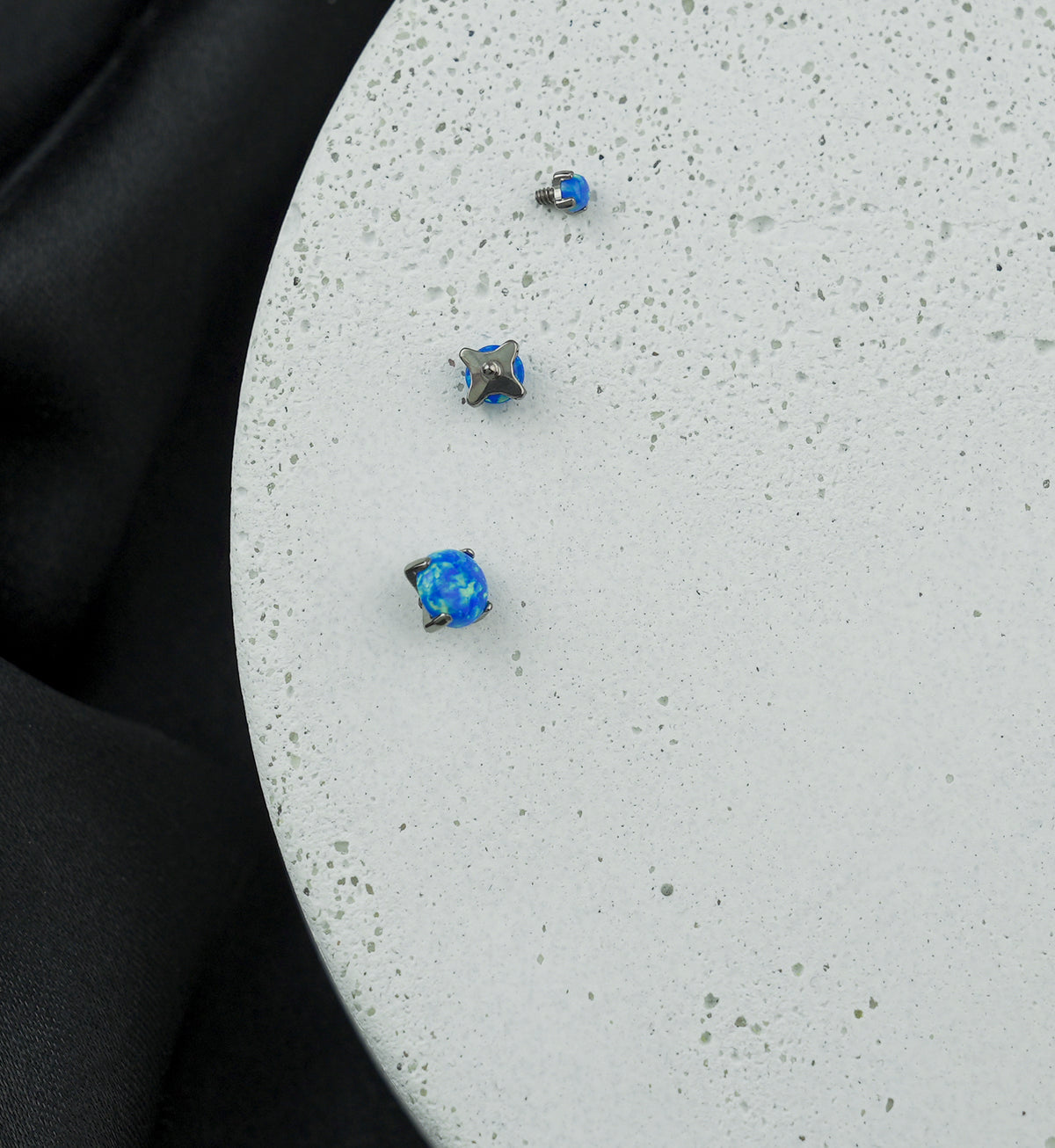 Prong Blue Opalite Titanium Internally Threaded Top