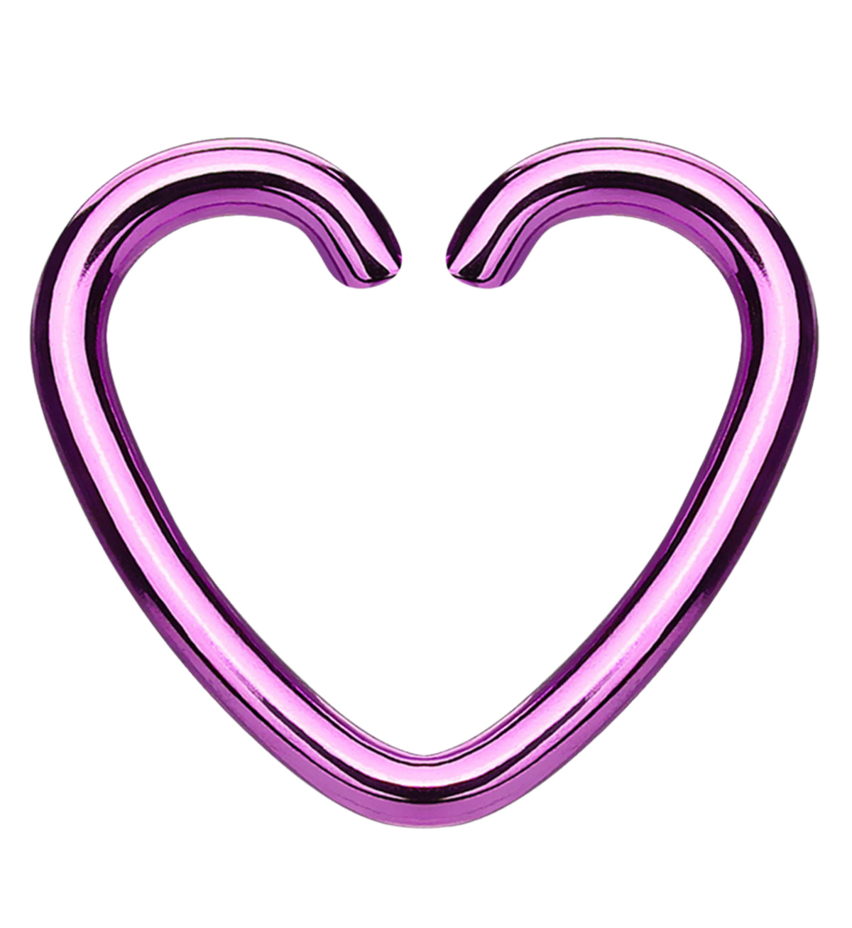 Purple Heart Daith Cartilage Stainless Steel Earring