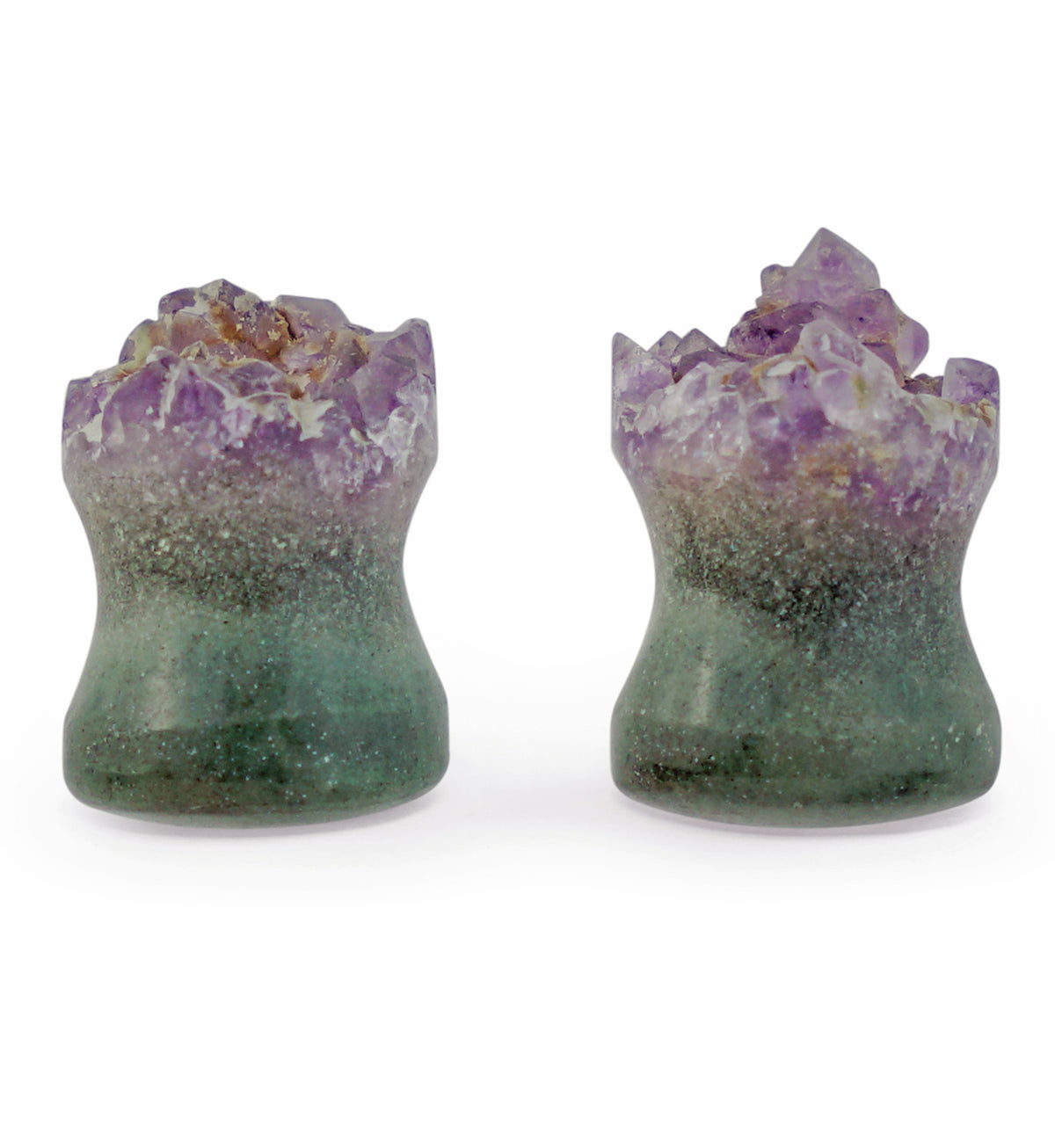 Raw Amethyst Plugs 0G (8mm) Version 9