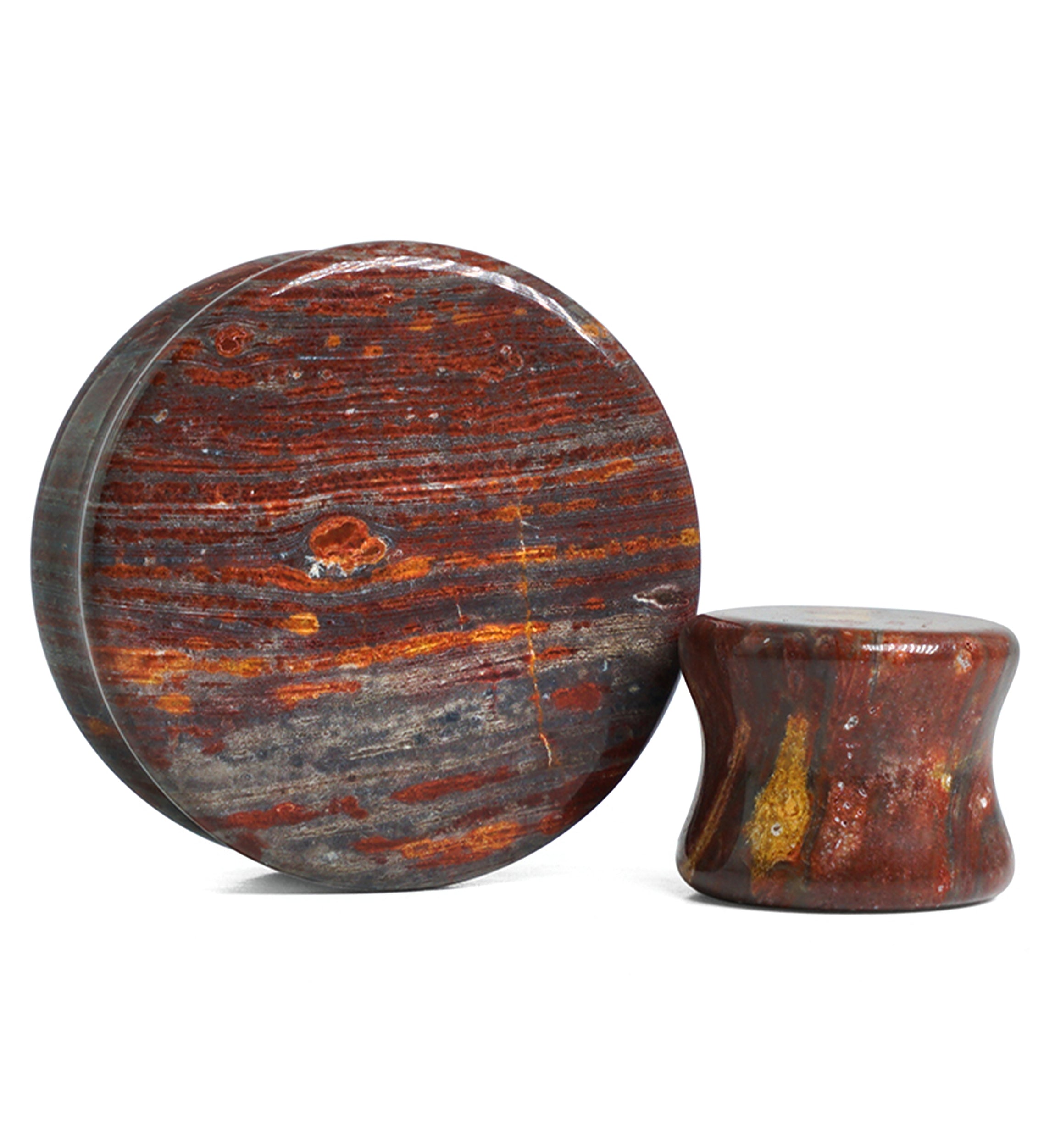Red Brecciated Jasper Stone Plugs