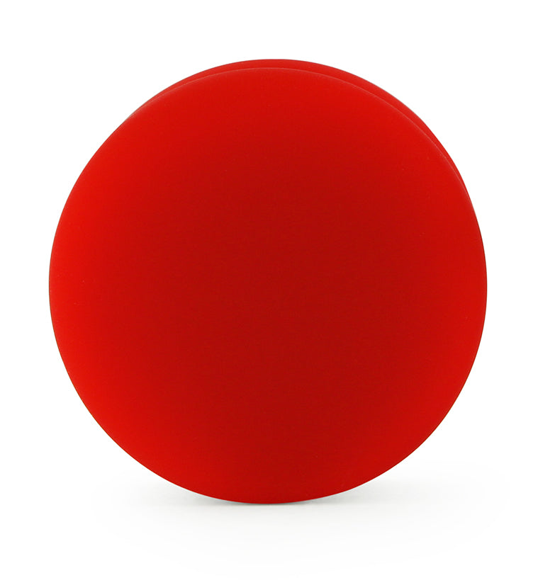 Double Flare Matte Red Silicone Plugs