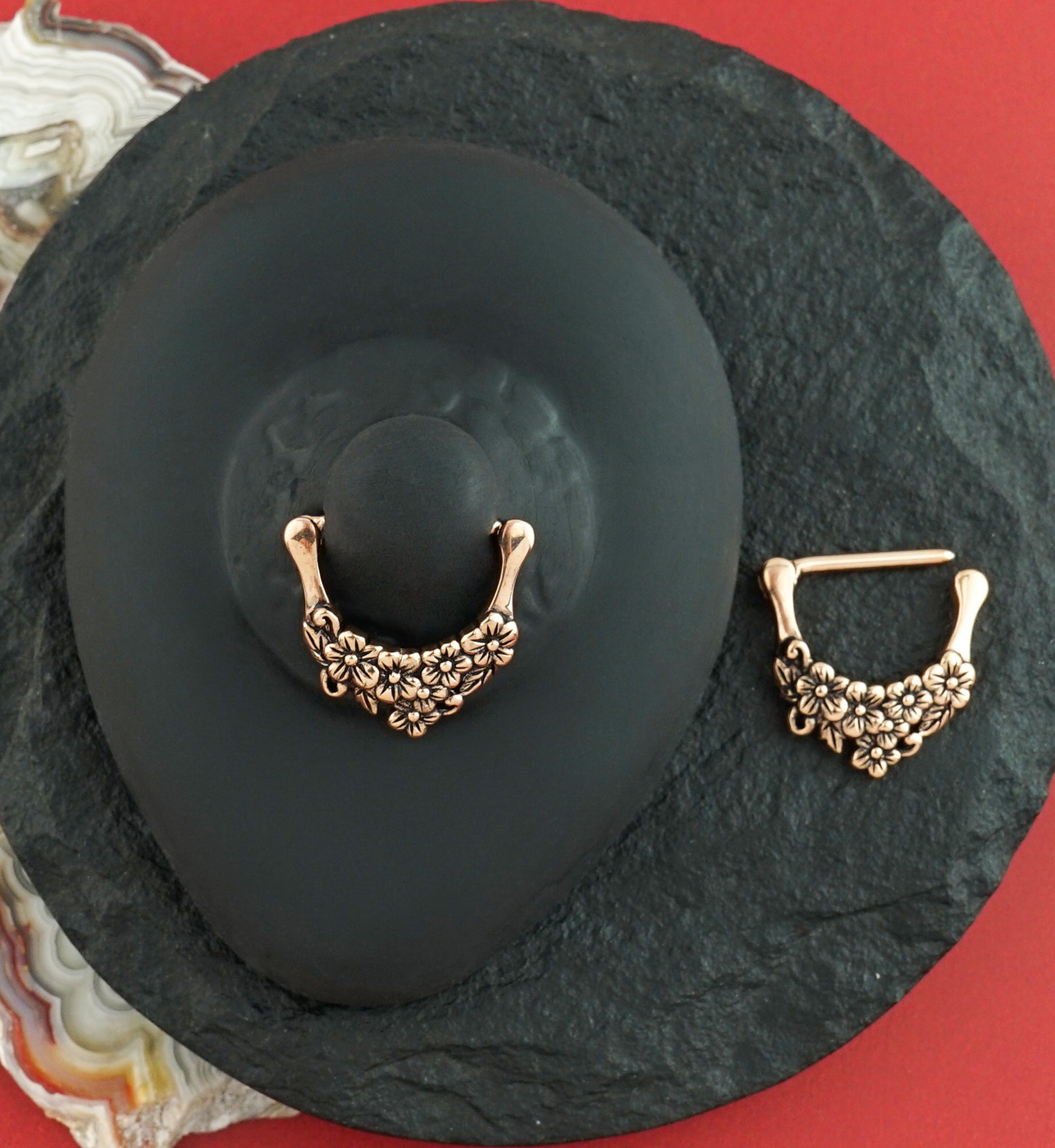 Rose Gold PVD Botanic Nipple Clicker