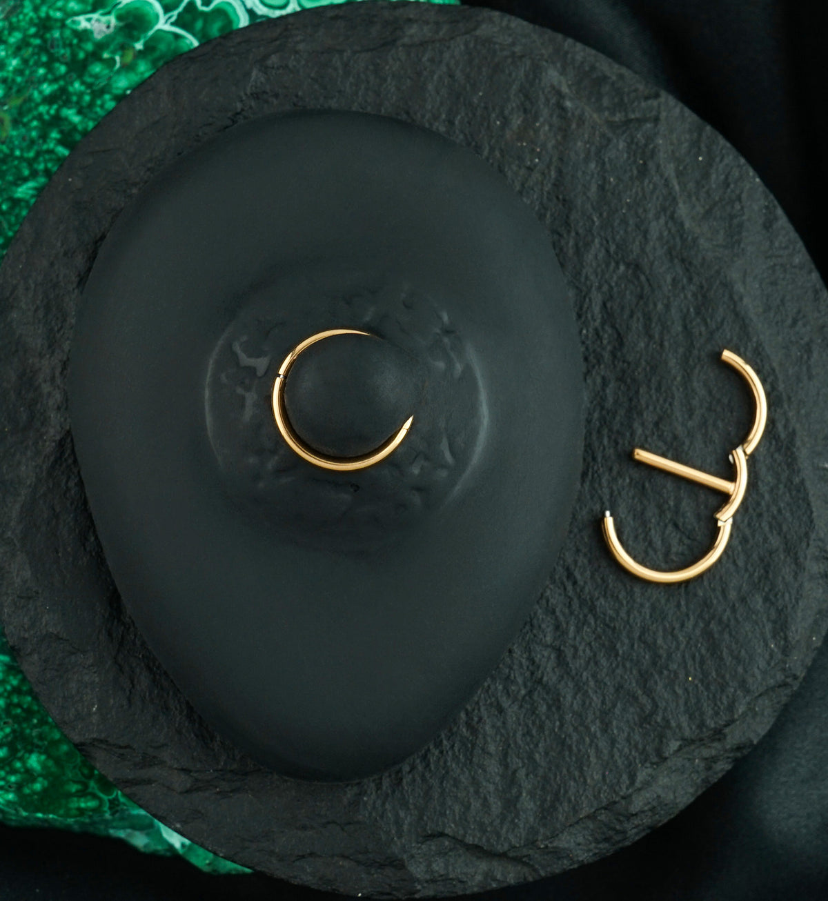 Rose Gold PVD Circlet Stainless Steel Nipple Clicker Ring