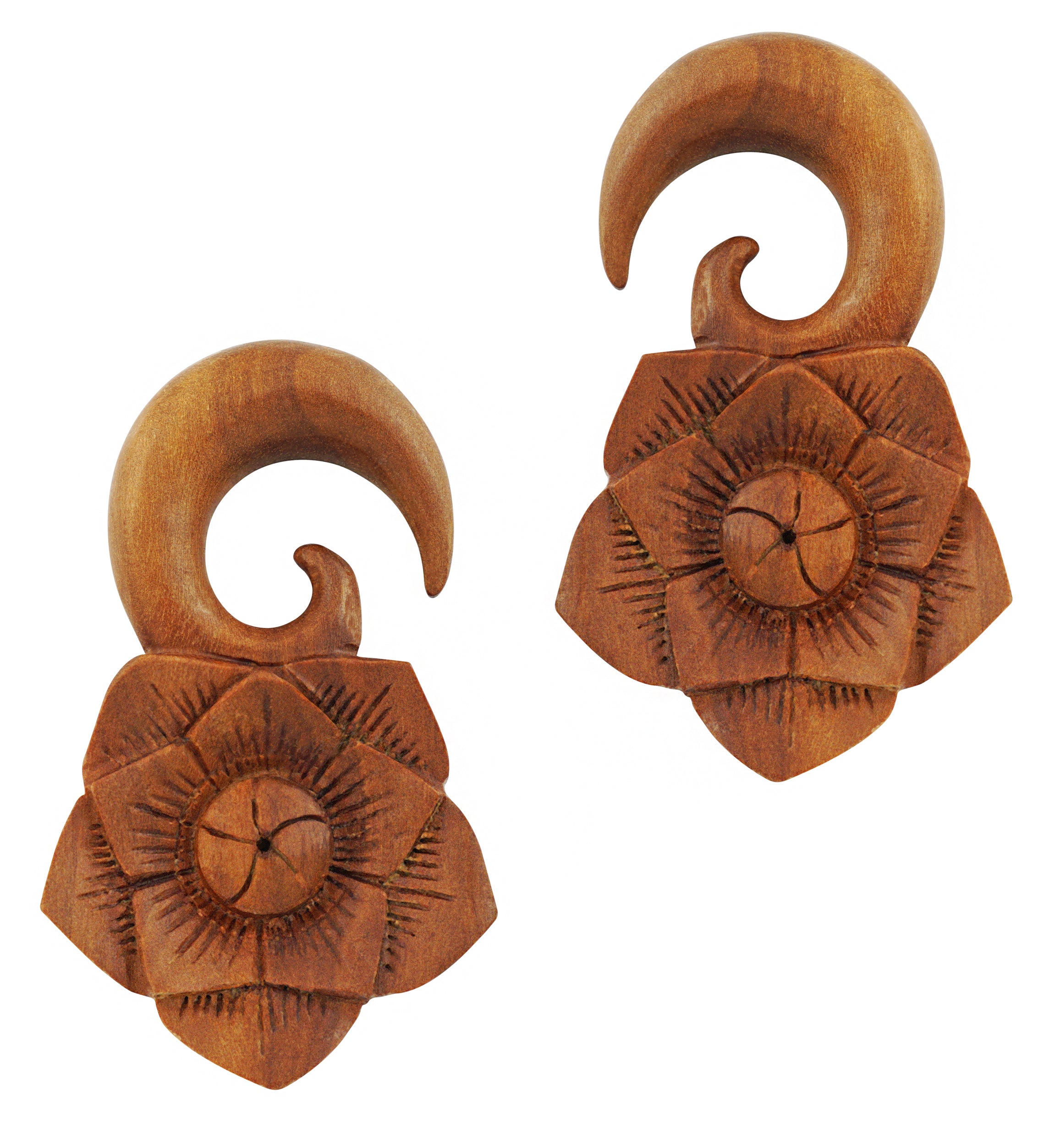 Saba Wooden Jasmine Flower Spiral Hangers