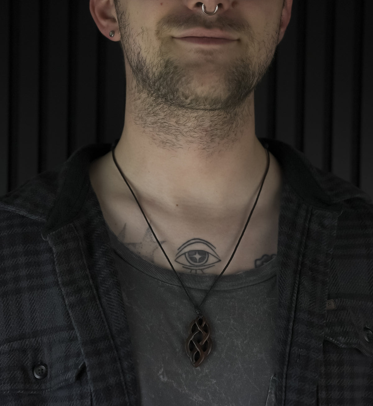 Celtic Knot Narra Wood Pendant Necklace
