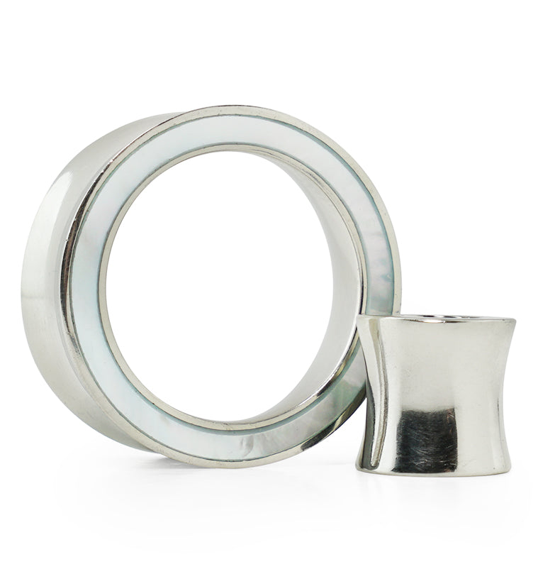 White Brass Mother of Pearl Tunnels