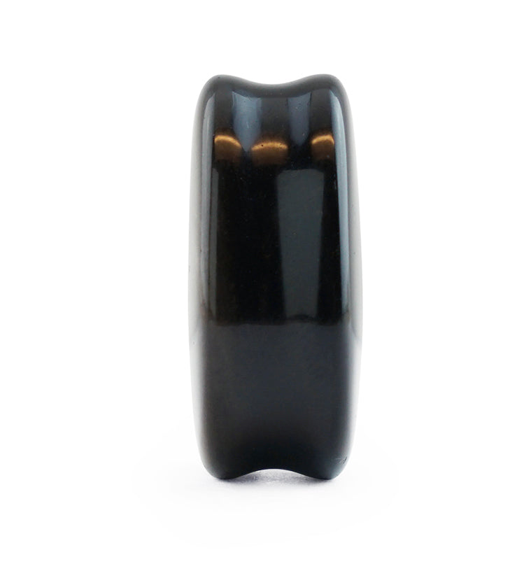 Silver Obsidian Teardrop Stone Plugs