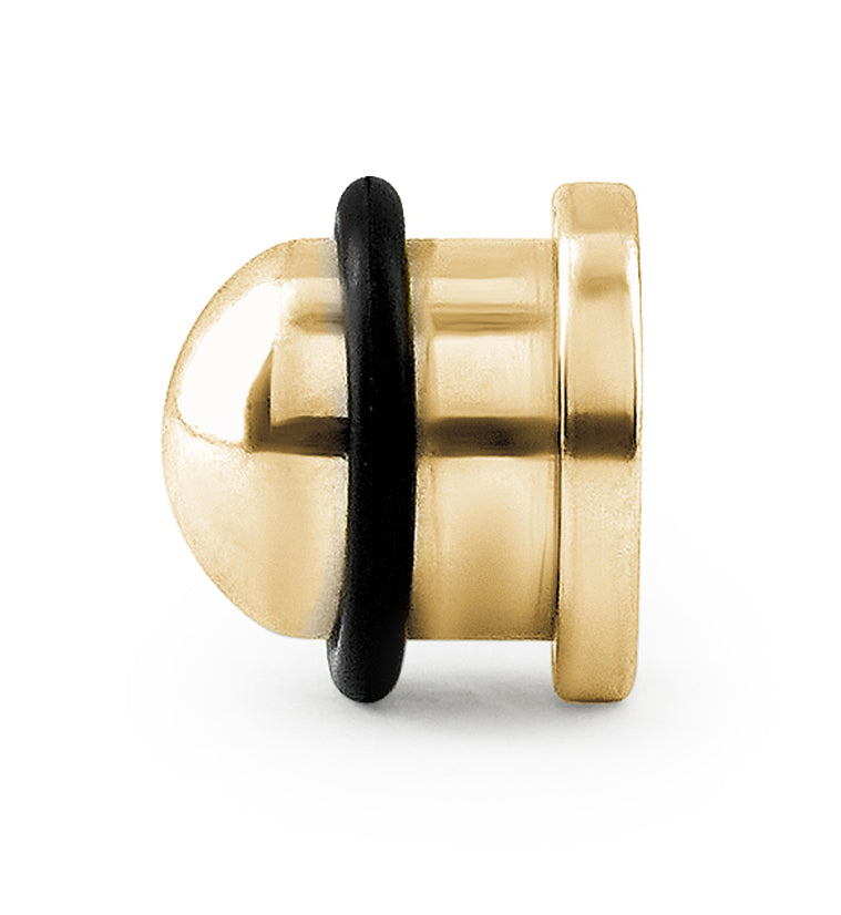 Simple Single Flare Gold Steel Plugs