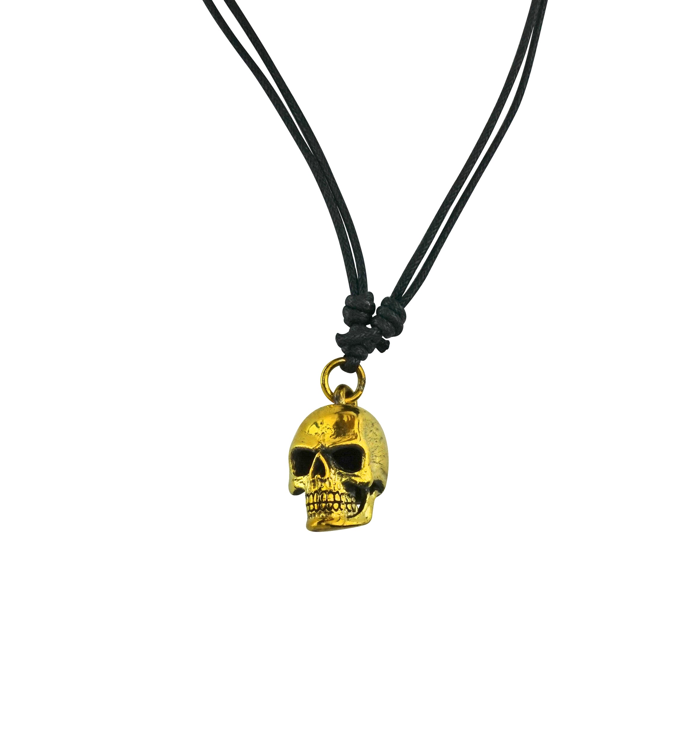Skull Brass Pendant Necklace