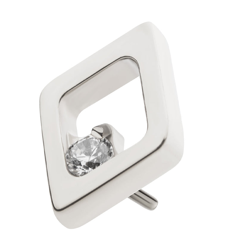 Small Corundum CZ Titanium Threadless Top