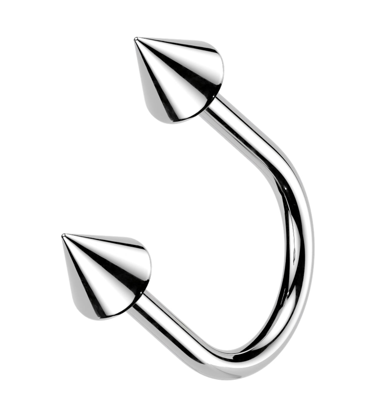Spike U-Shape Titanium Threadless Circular Barbell by Urban Body Jewelry
