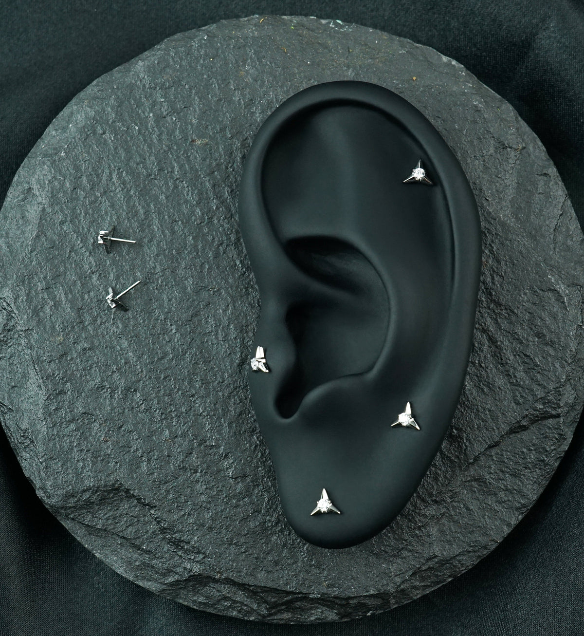 Splice Clear CZ Titanium Threadless Top