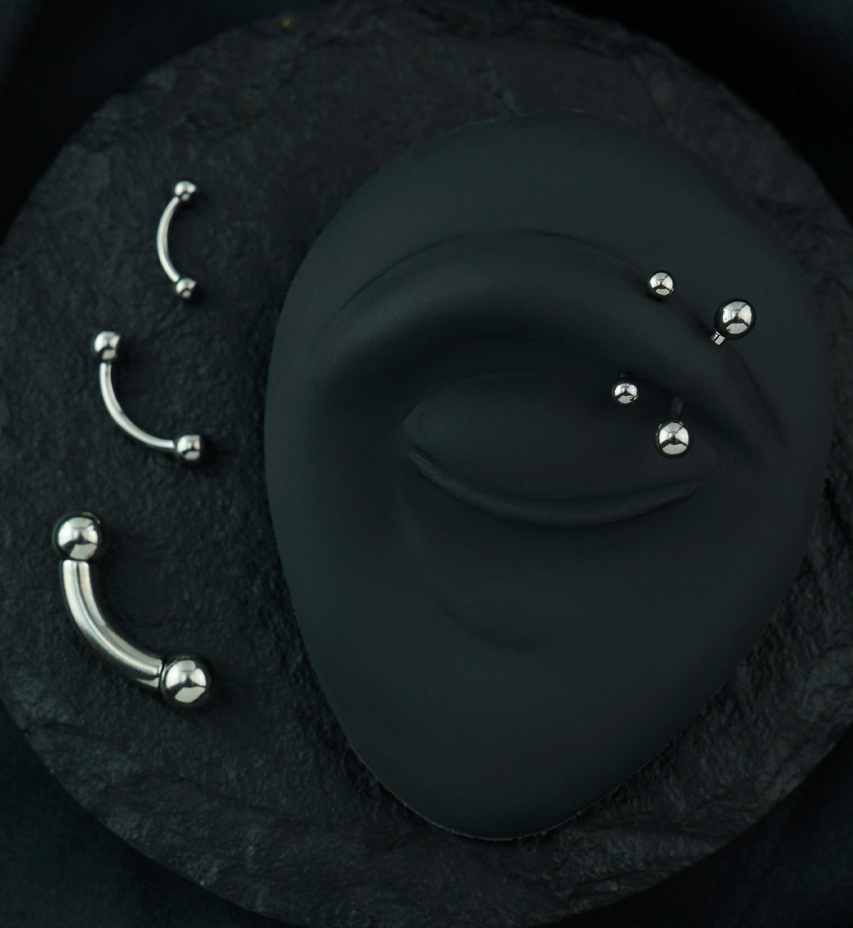 Stainless Steel Curved Internally Threaded Barbell